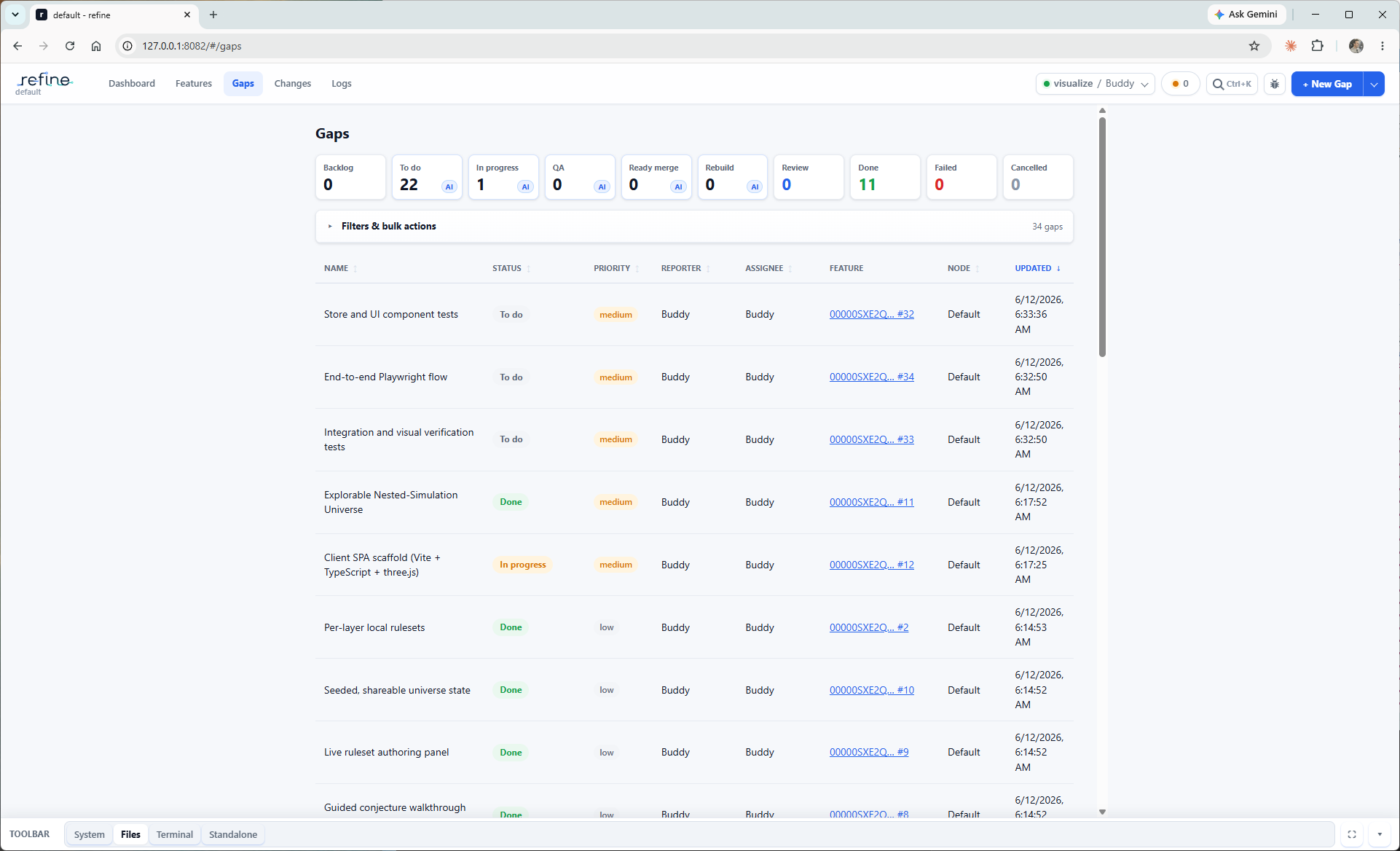 Turn feedback into Gaps and move them through review